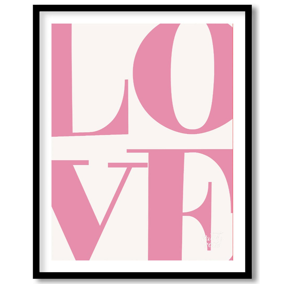 This striking minimalist art print, titled “Love 5” by Mokaky, captivates with its bold and expansi… for sweet home