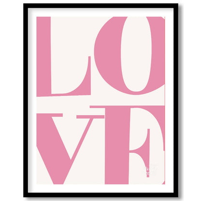 This striking minimalist art print, titled “Love 5” by Mokaky, captivates with its bold and expansi… for sweet home