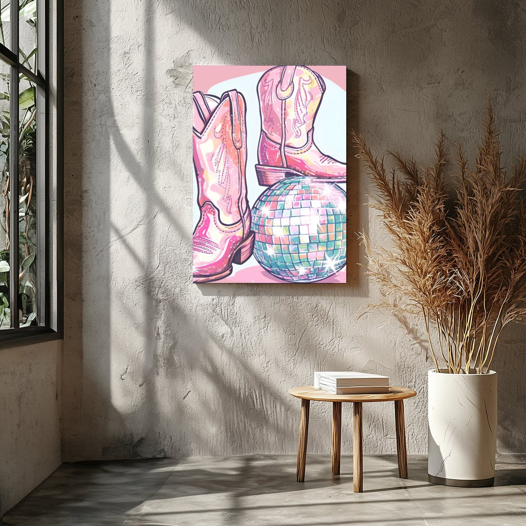 Infuse your space with retro charm and sparkle with this eye-catching artwork featuring a pair of for Entrance