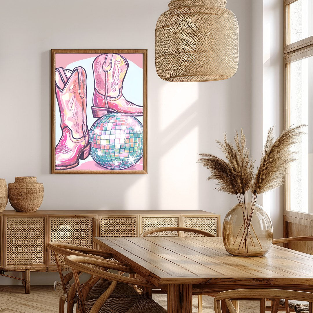 Infuse your space with retro charm and sparkle with this eye-catching artwork featuring a pair of for Extra Kitchen