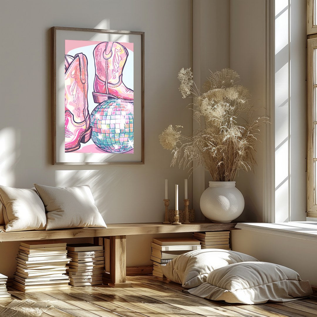 Infuse your space with retro charm and sparkle with this eye-catching artwork featuring a pair of for home