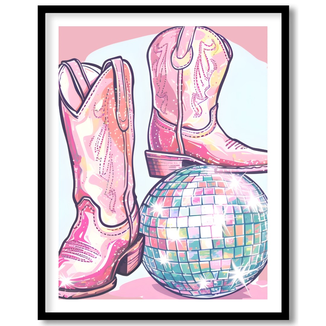 Infuse your space with retro charm and sparkle with this eye-catching artwork featuring a pair of for residence