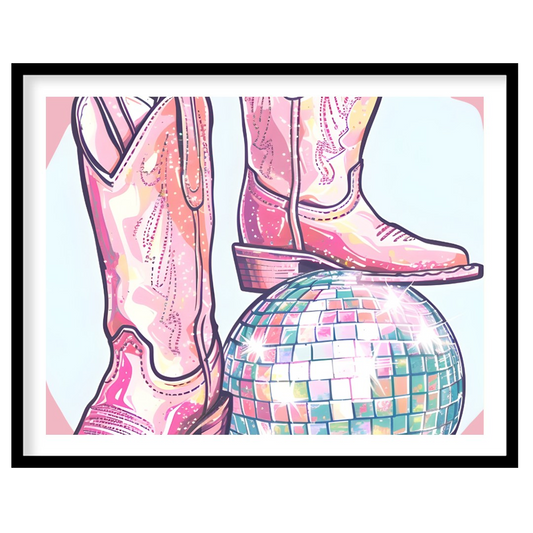 Infuse your space with retro charm and sparkle with this eye-catching artwork featuring a pair of for residence