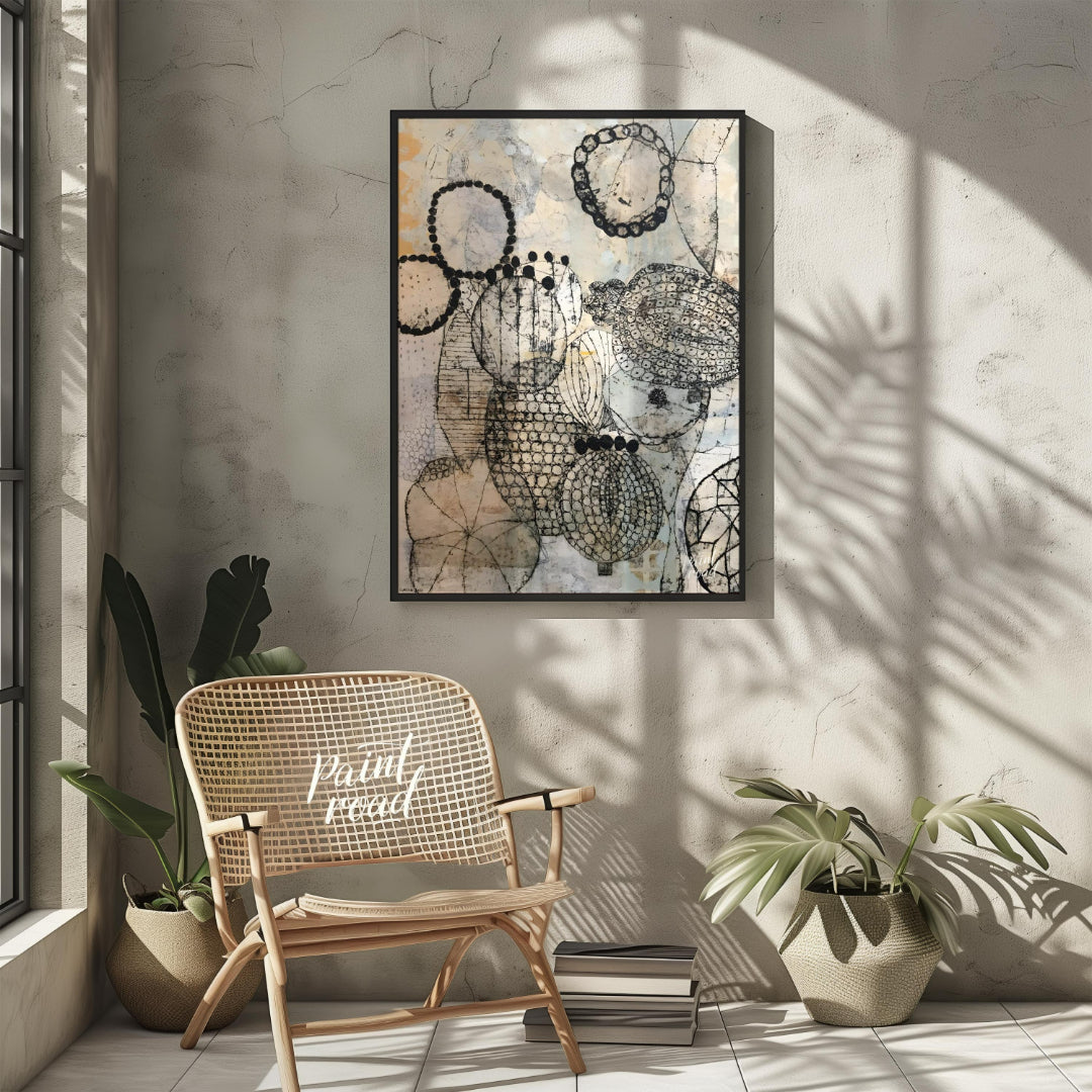 """Botanical Beads,"" inspired by the intricate style of Eva Isaksen, presents a captivating blend … for living room