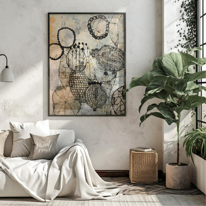 """Botanical Beads,"" inspired by the intricate style of Eva Isaksen, presents a captivating blend … for living room