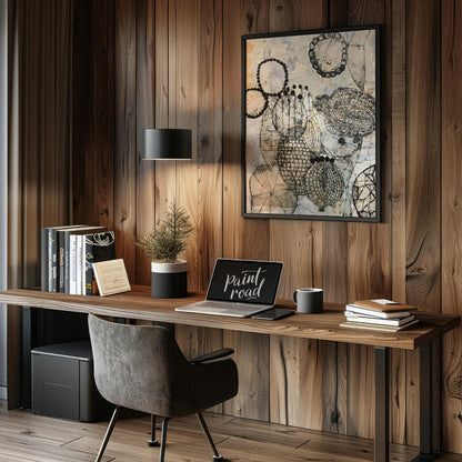 """Botanical Beads,"" inspired by the intricate style of Eva Isaksen, presents a captivating blend … for office