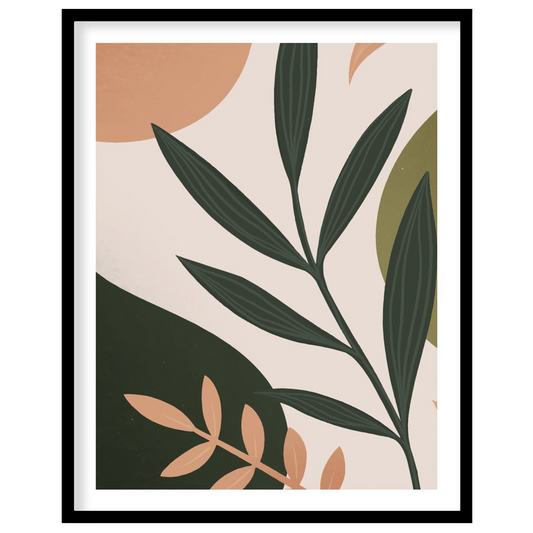 Elevate your space with the graceful lines and muted tones of this botanical abstract artwork. The for sanctuary