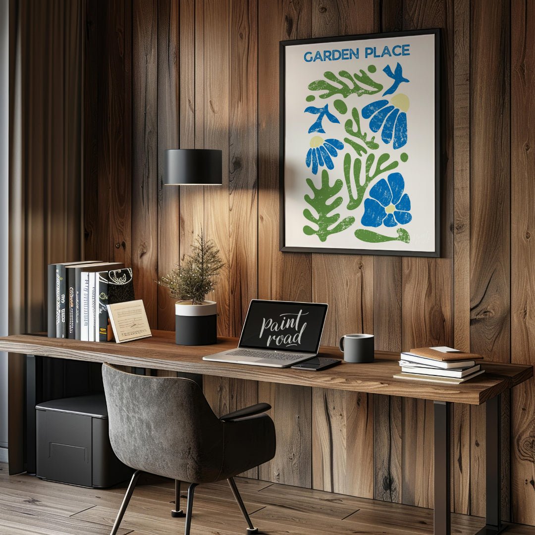 Botros Zaki’s Garden Painting available online at Paintroad showing abstract nature art print and artistic home