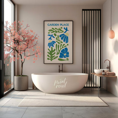 Botros Zaki’s Garden Painting available online at Paintroad showing abstract nature art print and artistic home
