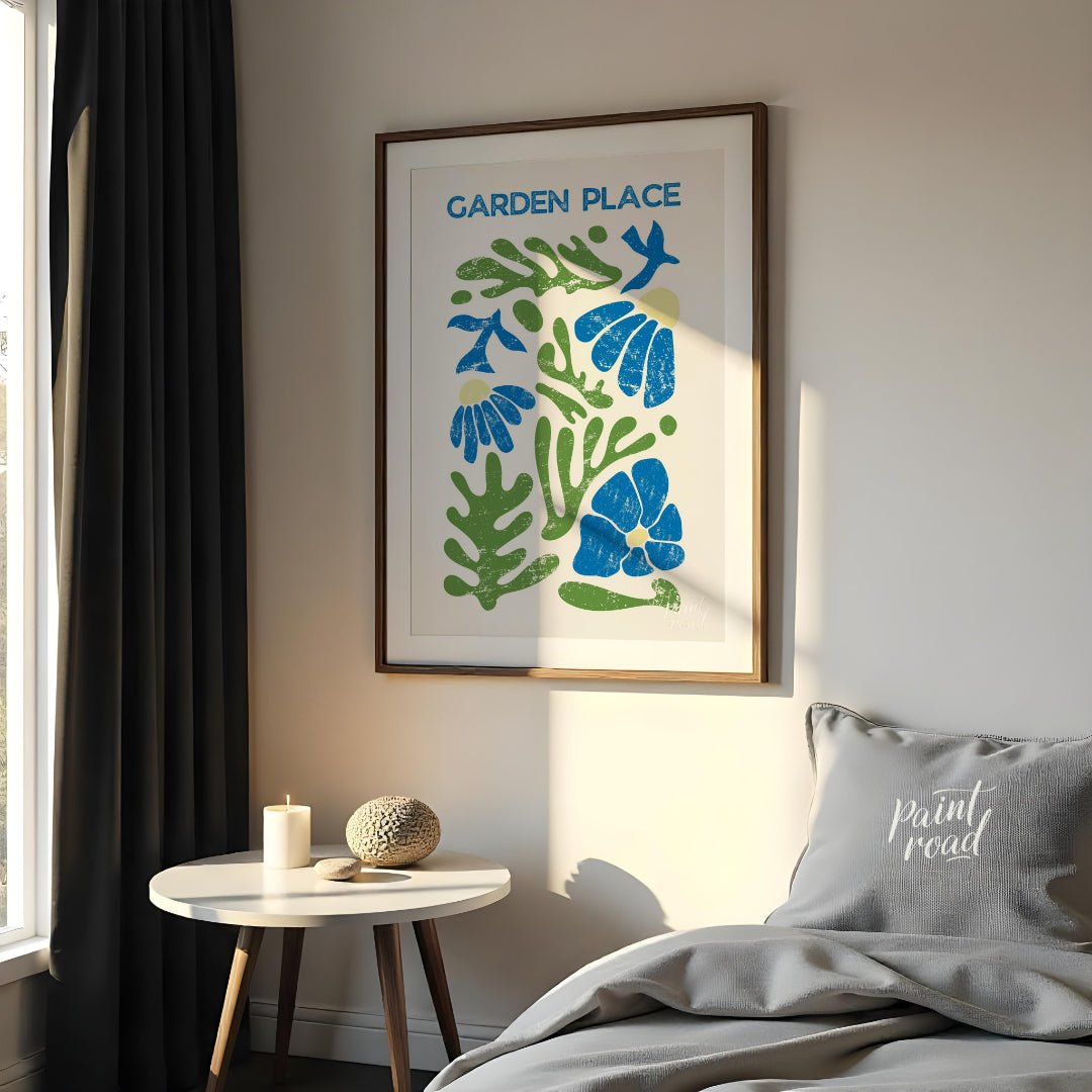 Botros Zaki’s Garden Painting available online at Paintroad showing abstract nature art print and artistic home