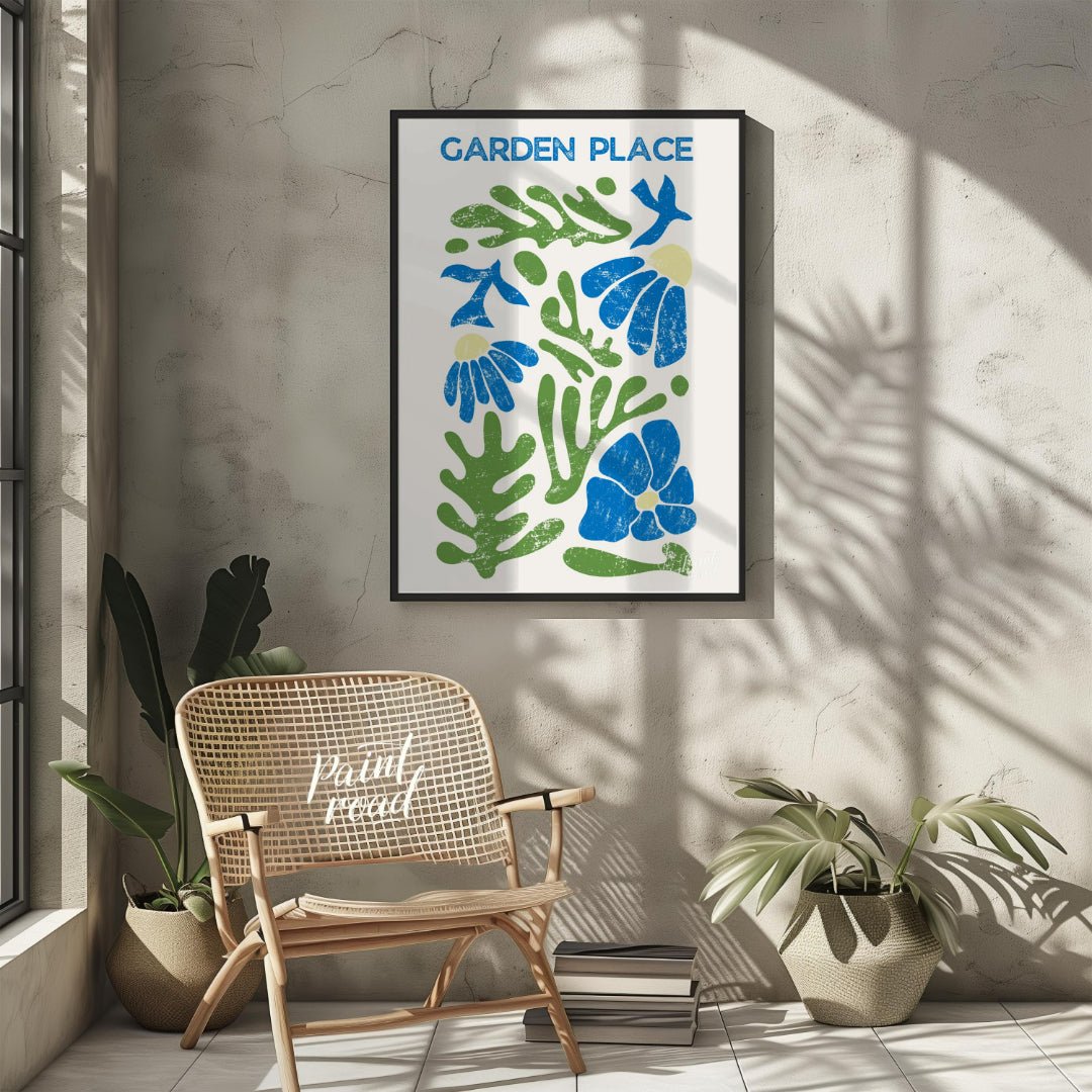Botros Zaki’s Garden Painting available online at Paintroad showing abstract nature art print and artistic home