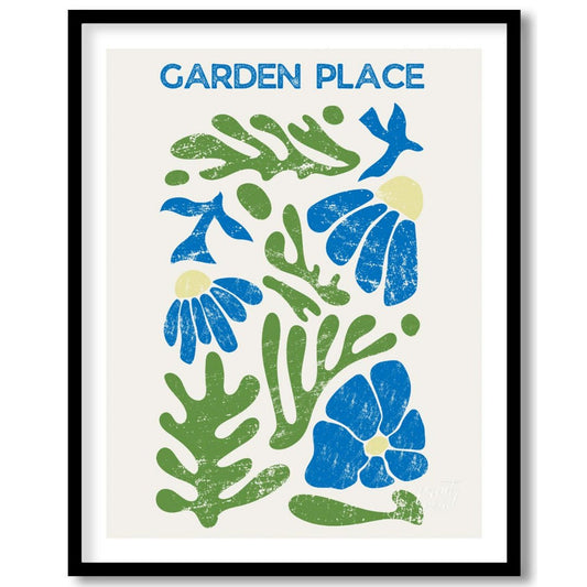 Botros Zaki’s Garden Painting available online at Paintroad showing abstract nature art print and artistic home