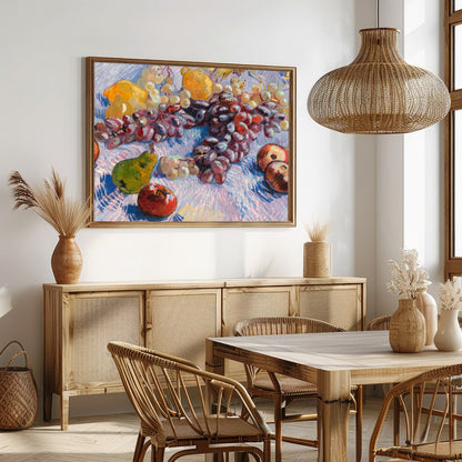 This exquisite still life captures the vibrant essence of a fresh harvest. With its rich depiction for Dining