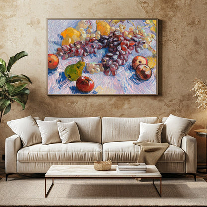 This exquisite still life captures the vibrant essence of a fresh harvest. With its rich depiction for Family Room