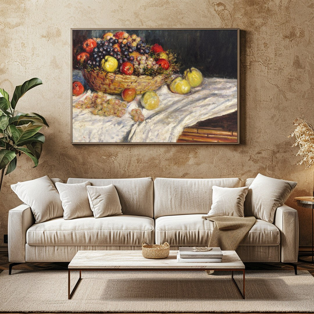 Experience the timeless charm of the 'Bountiful Harvest Still Life,' showcasing a vibrant array of for Family Room
