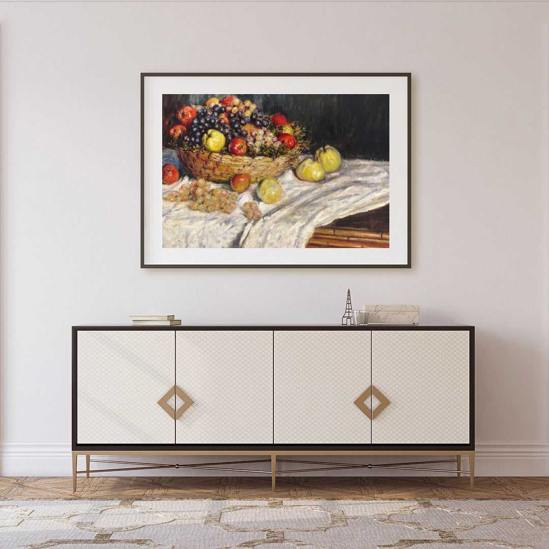 Experience the timeless charm of the 'Bountiful Harvest Still Life,' showcasing a vibrant array of for Foyer