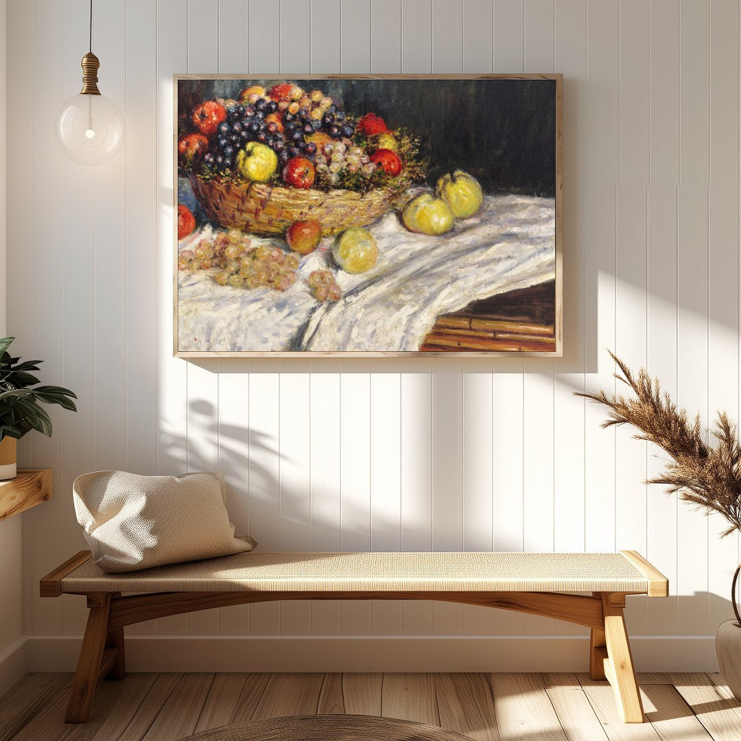 Experience the timeless charm of the 'Bountiful Harvest Still Life,' showcasing a vibrant array of for Hallway