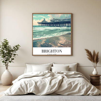 Experience the timeless charm of Brighton Pier captured in this stunning artwork. With vibrant hues for Bedroom