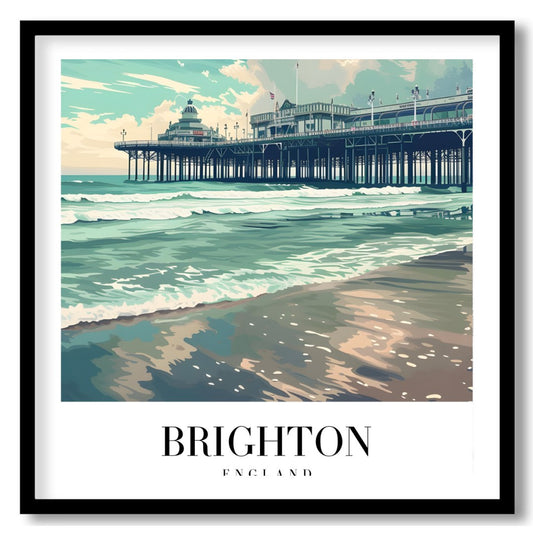 Experience the timeless charm of Brighton Pier captured in this stunning artwork. With vibrant hues for sanctuary