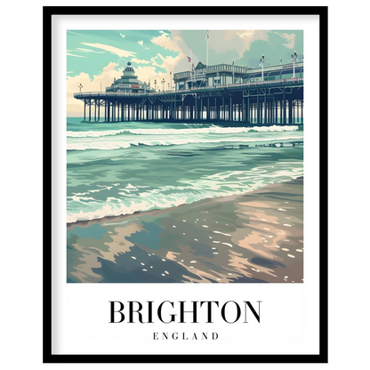 Experience the timeless charm of Brighton Pier captured in this stunning artwork. With vibrant hues for sanctuary