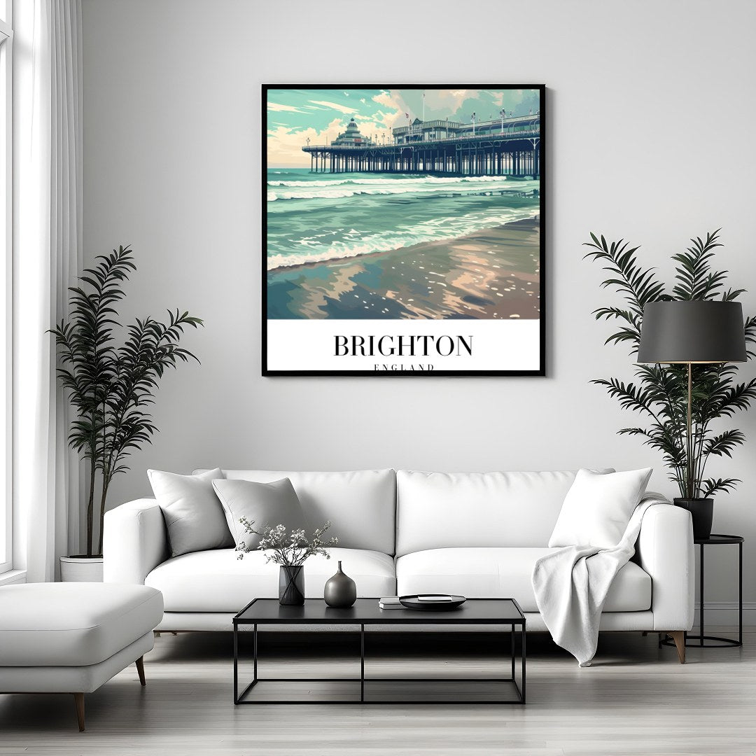 Experience the timeless charm of Brighton Pier captured in this stunning artwork. With vibrant hues for Sitting Area