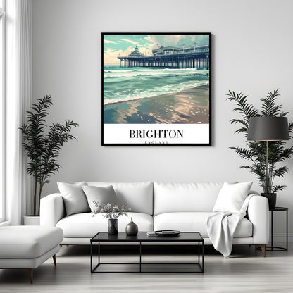 Experience the timeless charm of Brighton Pier captured in this stunning artwork. With vibrant hues for Sitting Area