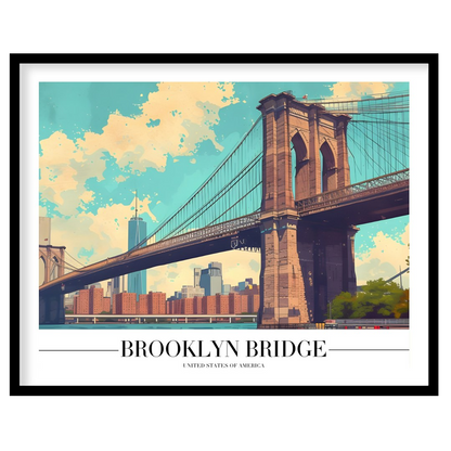 Capture the iconic essence of the Brooklyn Bridge with this vibrant artwork. The stunning for sanctuary