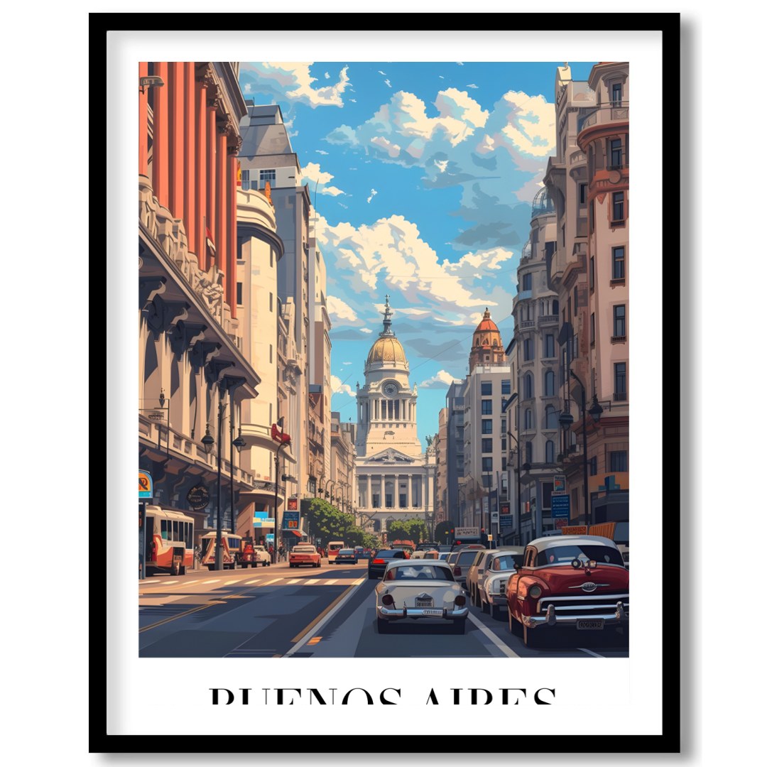 Capture the vibrant essence of Buenos Aires with this stunning art print, featuring the iconic for sanctuary