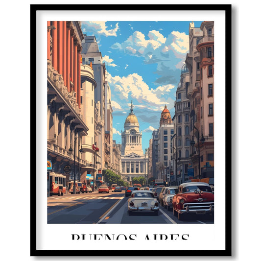 Capture the vibrant essence of Buenos Aires with this stunning art print, featuring the iconic for sanctuary
