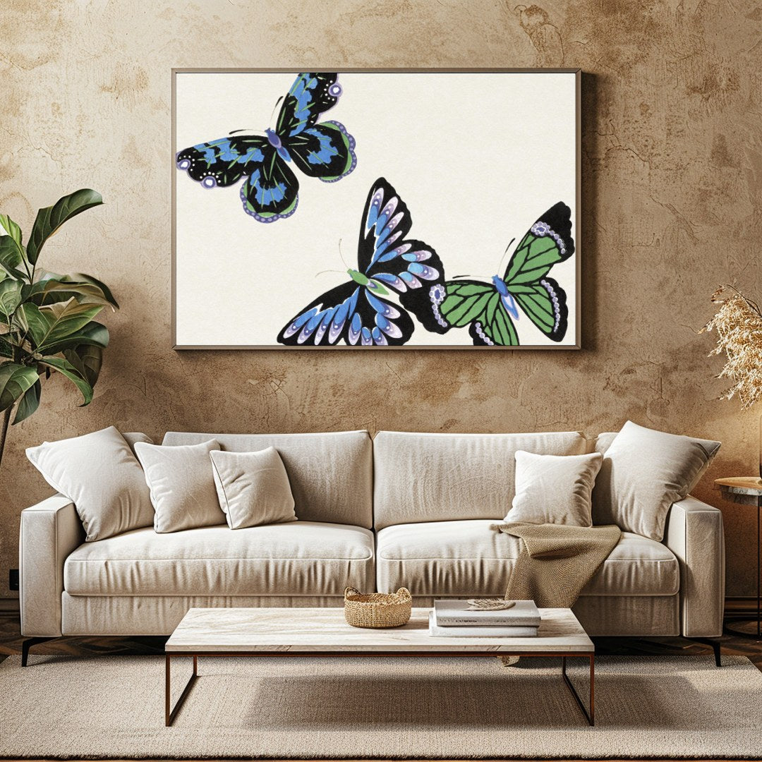 Delight in the whimsical elegance of this butterfly-themed artwork. With intricate detailing, this for Family Room