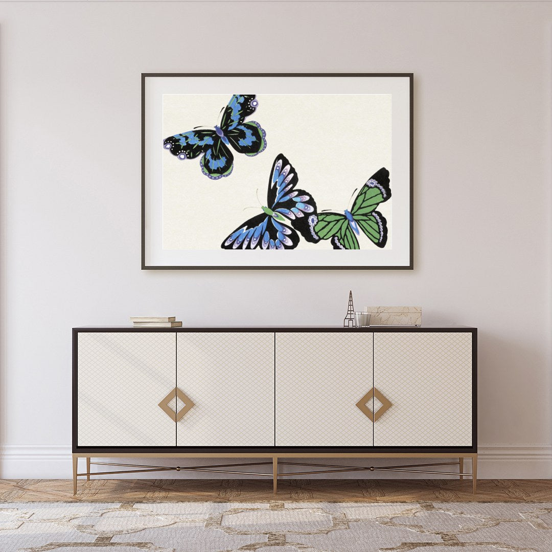 Delight in the whimsical elegance of this butterfly-themed artwork. With intricate detailing, this for Foyer