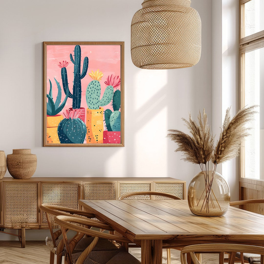 Infuse your space with the vibrant charm of desert flora with this striking composition. Bold cacti for Extra Kitchen
