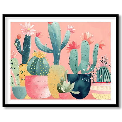 Infuse your space with the enchanting vibes of desert flora through this charming cactus art piece. for loft