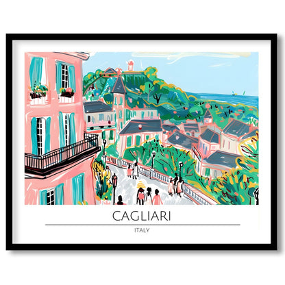 Immerse yourself in the vibrant allure of Cagliari with this enchanting cityscape artwork. for retreat