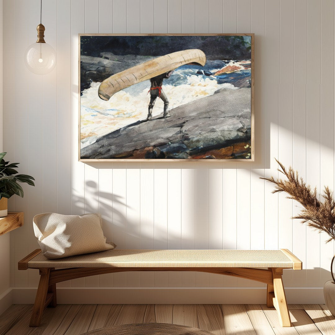 Capture the spirit of adventure with this stunning artwork depicting a lone figure navigating for Hallway