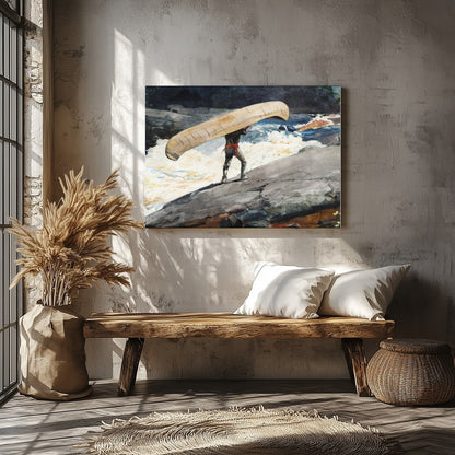Capture the spirit of adventure with this stunning artwork depicting a lone figure navigating for Veranda