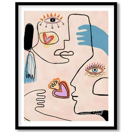 Carlo Amen: Emotive Faces Painting at Carlo Amen: Emotive Faces buy online at Paint Road featuring abstract art art gallery and art lover