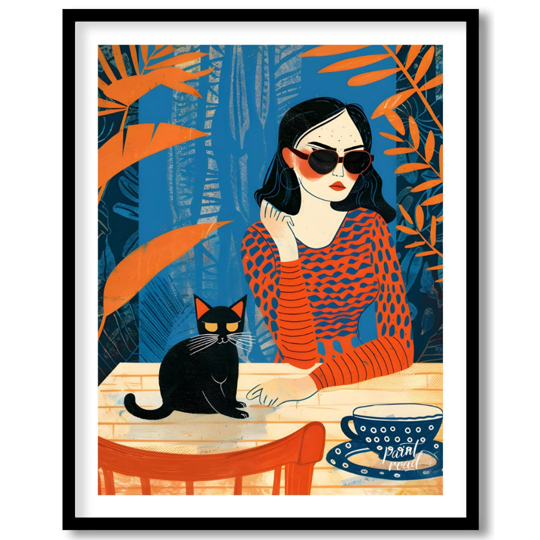 "This painting is a bold and stylish modern illustration that captures a mood of quiet confidence, … for room