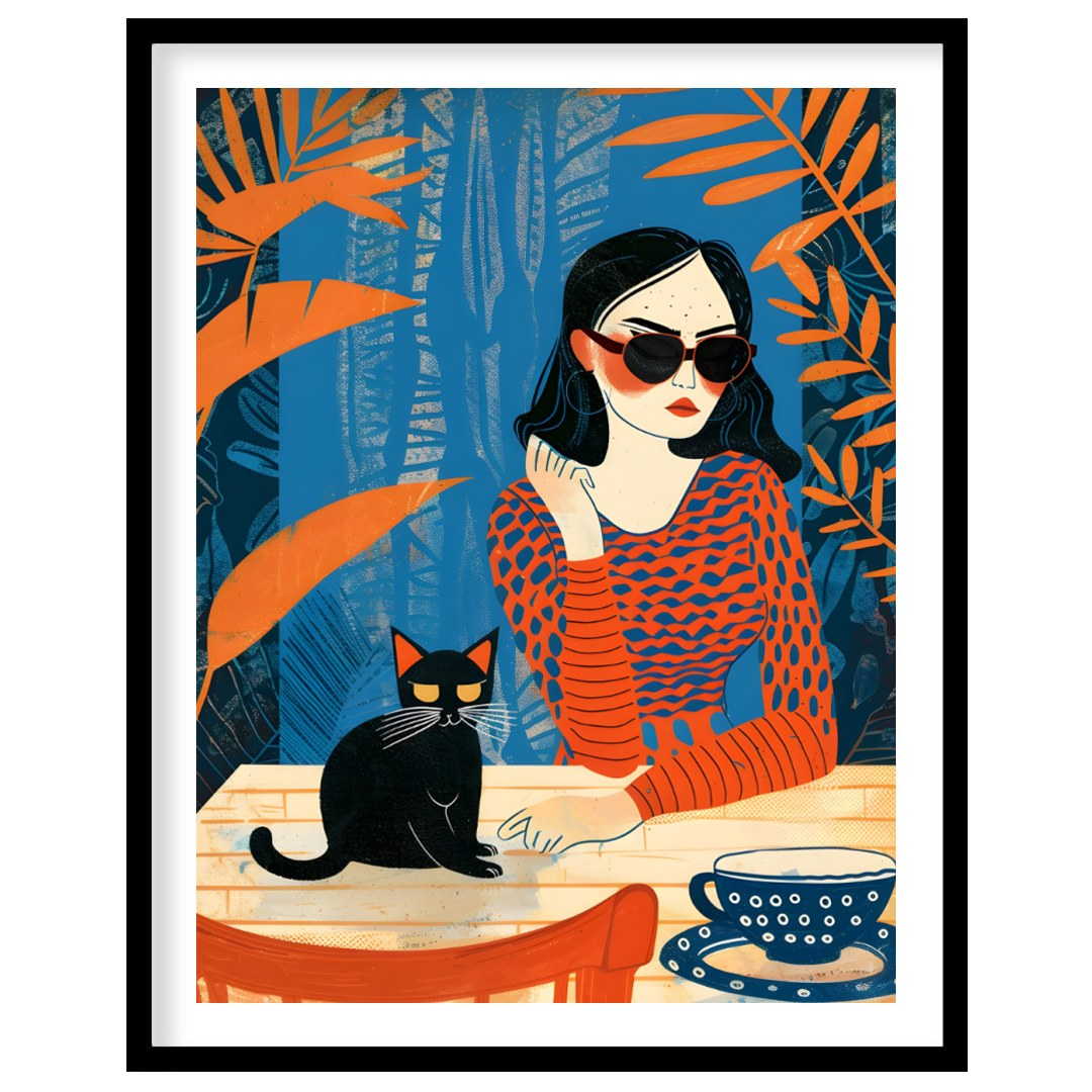 "This painting is a bold and stylish modern illustration that captures a mood of quiet confidence, … for room