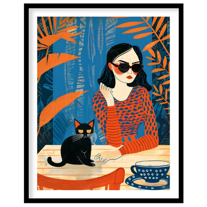 "This painting is a bold and stylish modern illustration that captures a mood of quiet confidence, … for room