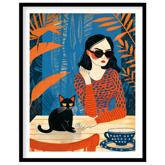"This painting is a bold and stylish modern illustration that captures a mood of quiet confidence, … for room