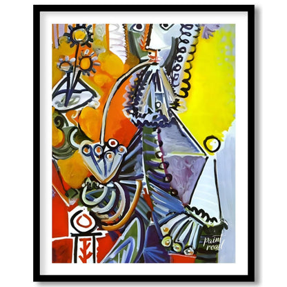 This striking and colorful painting by Pablo Picasso showcases a “Cavalier with Pipe,” a recurring … for sweet home