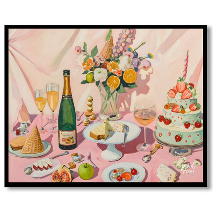 A vibrant still life painting by artist Robert Delaunay. The composition bursts with color and text… for room