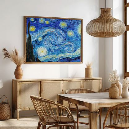 Experience the mesmerizing dance of stars with this captivating nightscape. The swirling patterns for Dining