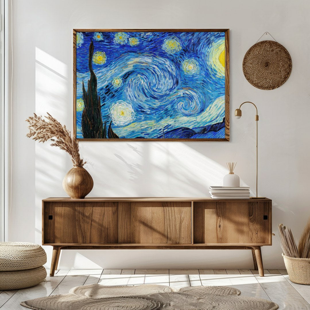 Experience the mesmerizing dance of stars with this captivating nightscape. The swirling patterns for Sitting Area