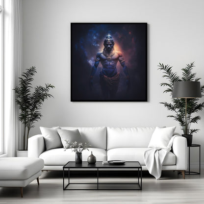 Invite the divine and the mystical into your space with this stunning artwork, capturing a guardian for Sitting Area