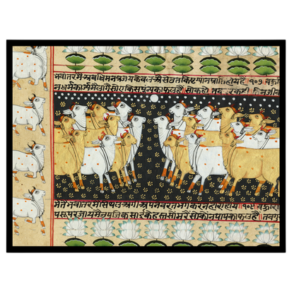 Immerse yourself in the mystical world of Indian tradition with this exquisite Pichwai artwork for place