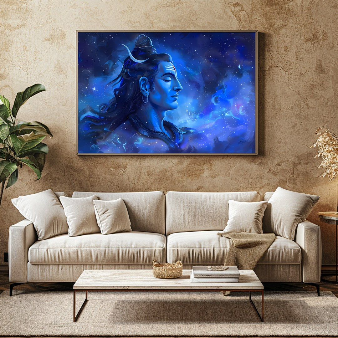 Immerse your space in the tranquil beauty of this mesmerizing celestial portrait. The artwork for Family Room