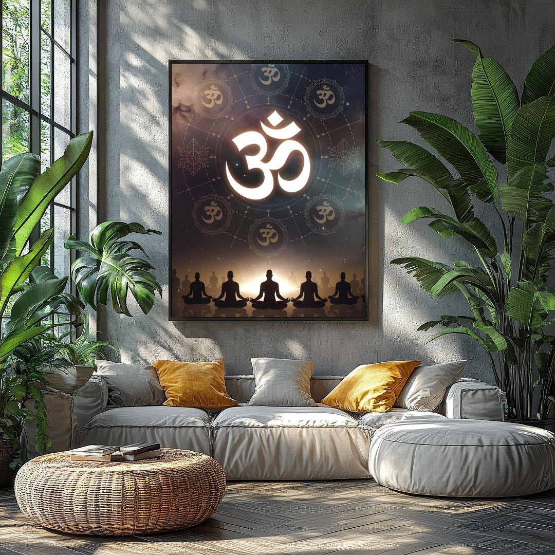Invite tranquility into your space with 'Celestial Meditation Silhouettes,' a captivating fusion of for Balcony