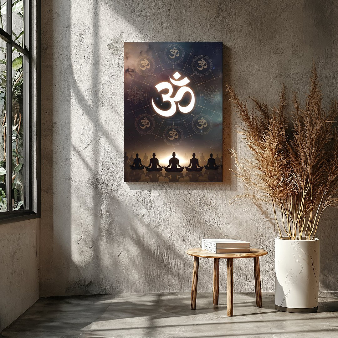 Invite tranquility into your space with 'Celestial Meditation Silhouettes,' a captivating fusion of for Entrance